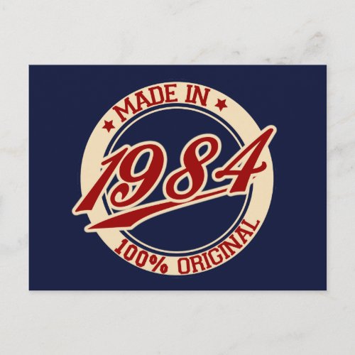 Made In 1984 Postcard