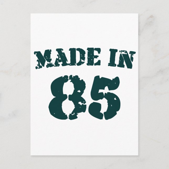 Made In 1985 Postcard (Front)