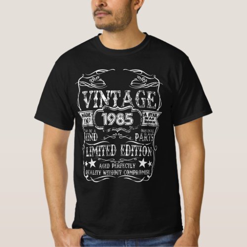 Made In 1985 Vintage 1985 Happy Birthday Gift T_Shirt