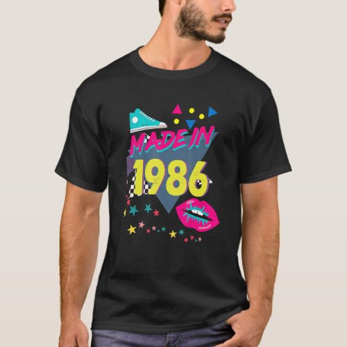 Made In 1986 36th Birthday 80s 90s 1990s 1980s Nos T_Shirt