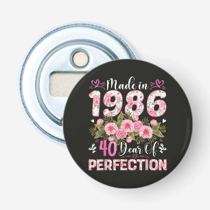 Made In 1986 40 Years Of Perfection Floral Bottle Opener