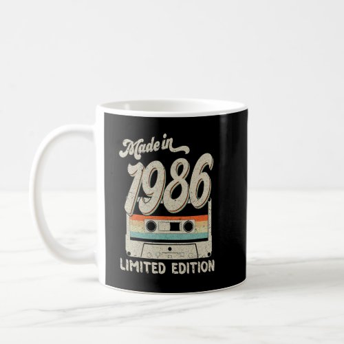 Made In 1986  Cassette Vintage 37th Birthday  Coffee Mug