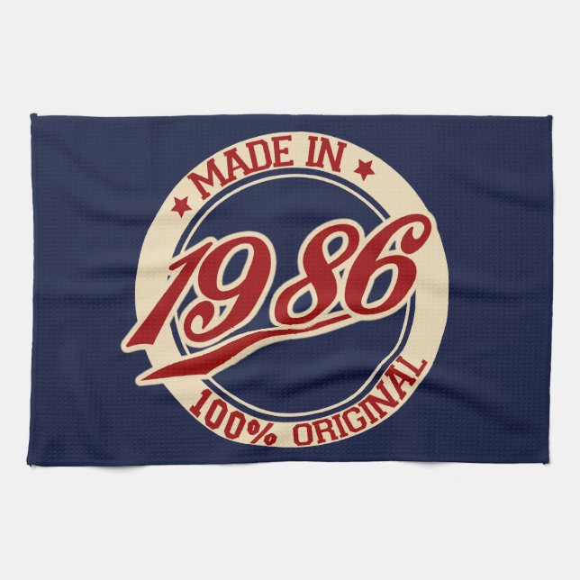 Made In 1986 Kitchen Towel (Horizontal)