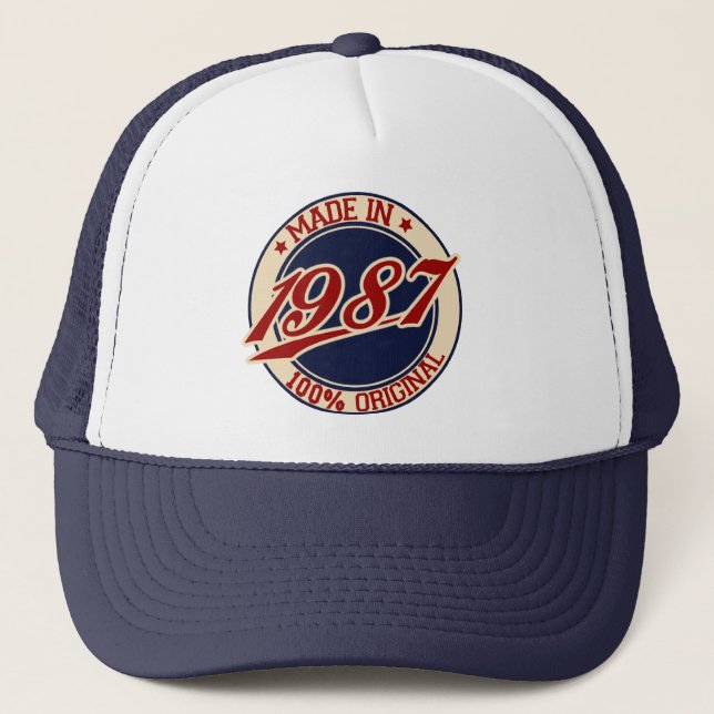 Made In 1987 Trucker Hat (Front)