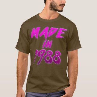 Made In 1988 Birthday Typography Gift T-Shirt