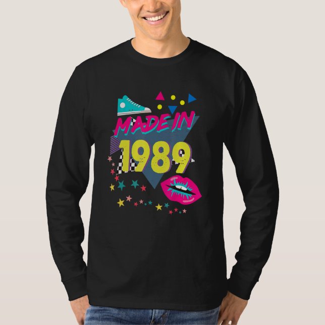 Made In 1989 33rd Birthday 80s 90s 1990s 1980s Nos T-Shirt (Front)