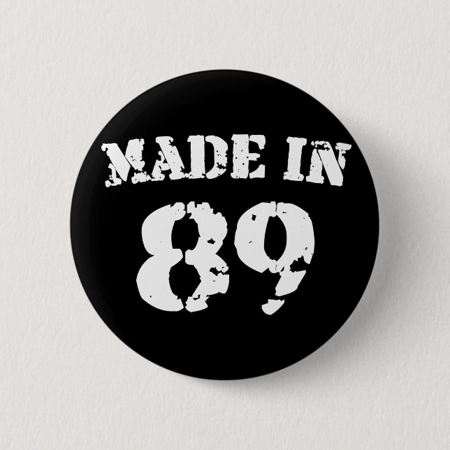 Made In 1989 Button (Front)