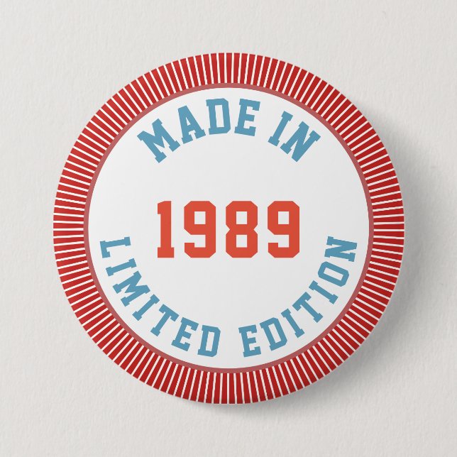 Made in 1989 button (Front)