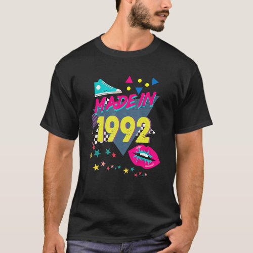 Made In 1992 30th Birthday 80s 90s 1990s 1980s Nos T_Shirt