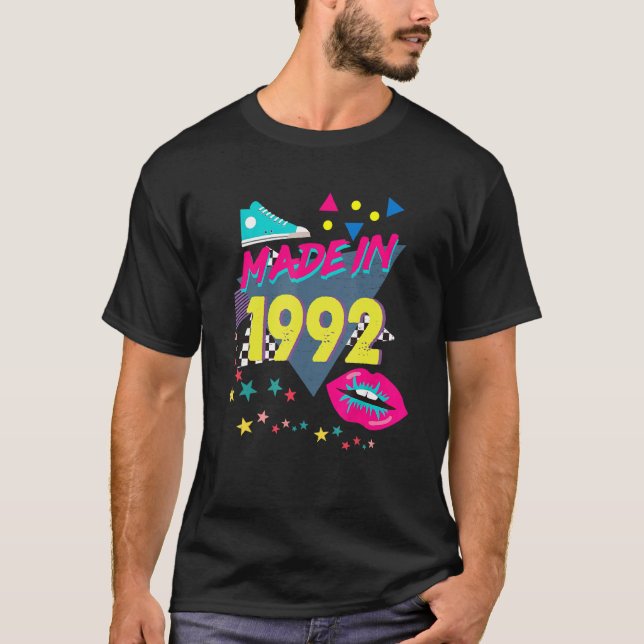 Made In 1992 30th Birthday 80s 90s 1990s 1980s Nos T-Shirt (Front)