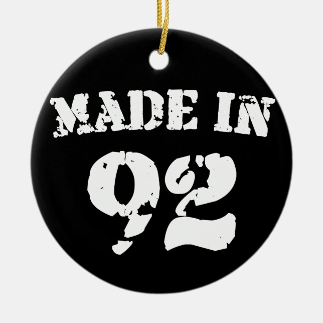 Made In 1992 Ceramic Ornament (Front)