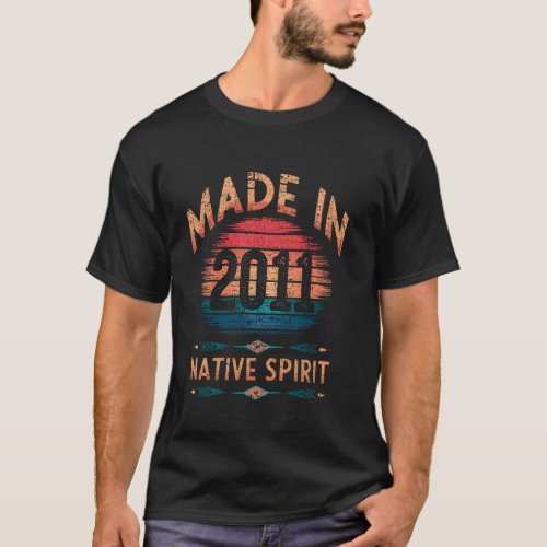 Made in 2011 Indigenous Native American 14th Birth T-Shirt