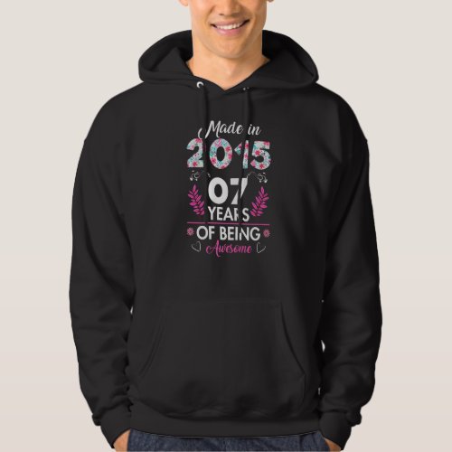 Made In 2015 7 Year Old  7 Th Birthday Hoodie