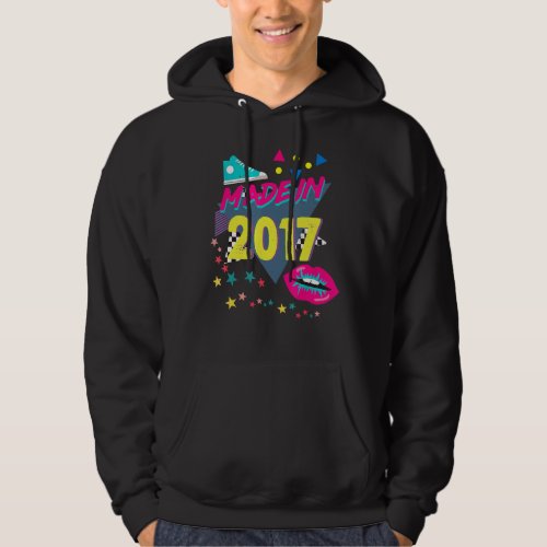 Made In 2017 5th Birthday 80s 90s 1990s 1980s Nost Hoodie