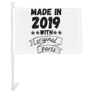 made in 2019 with original parts, car flag