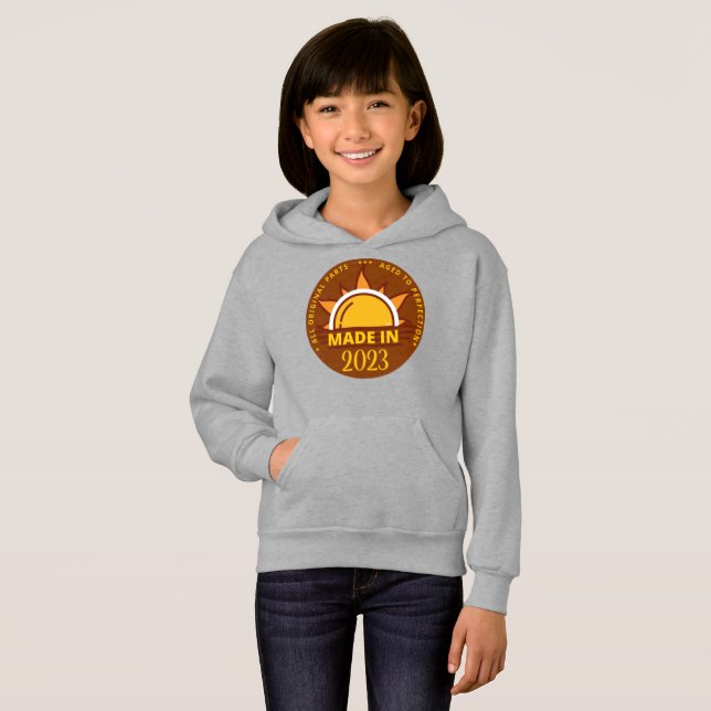 MADE IN 2023 funny birthday gift                   Hoodie (Front Full)