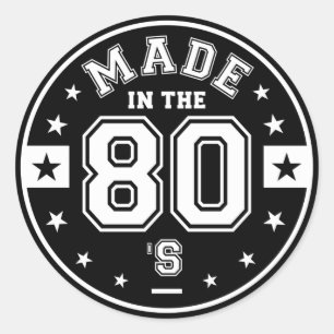 Made In 80s Classic Round Sticker