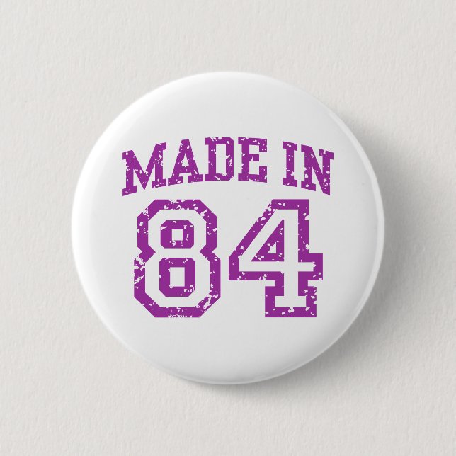 Made in 84 button (Front)