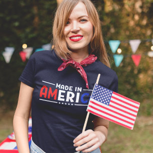 Made in America" 4th of July – Red, White & Blue Tri-Blend Shirt