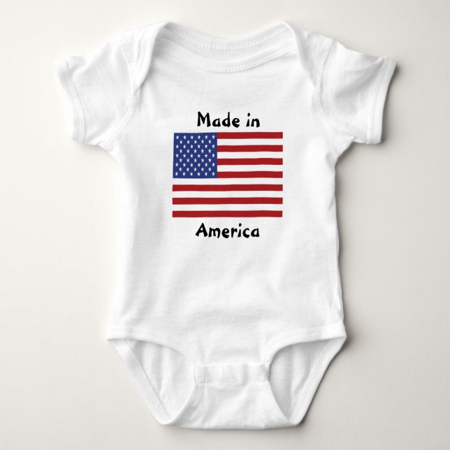 Made in America  Baby Bodysuit (Front)
