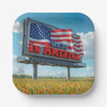 Made In America Billboard In Wildflowers Paper Plates