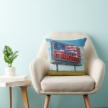 Made In America Billboard In Wildflowers Throw Pillow