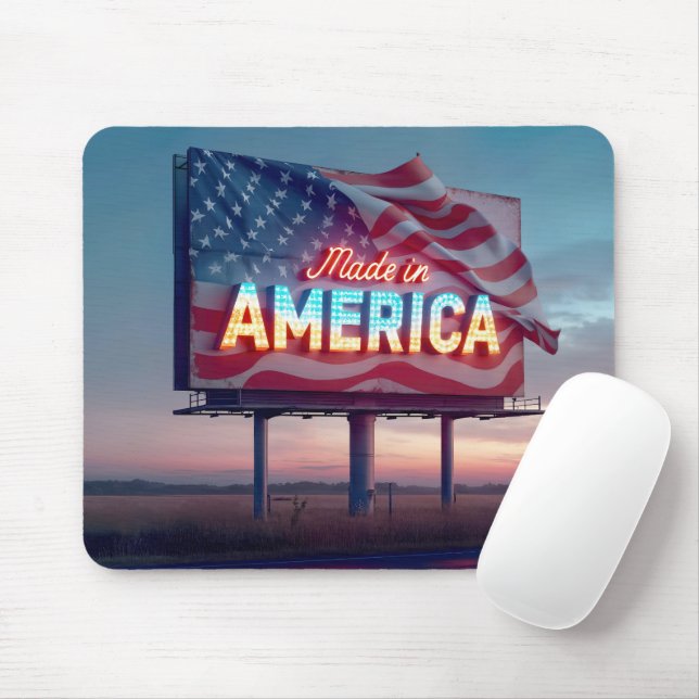 Made In America Billboard Mouse Pad (With Mouse)