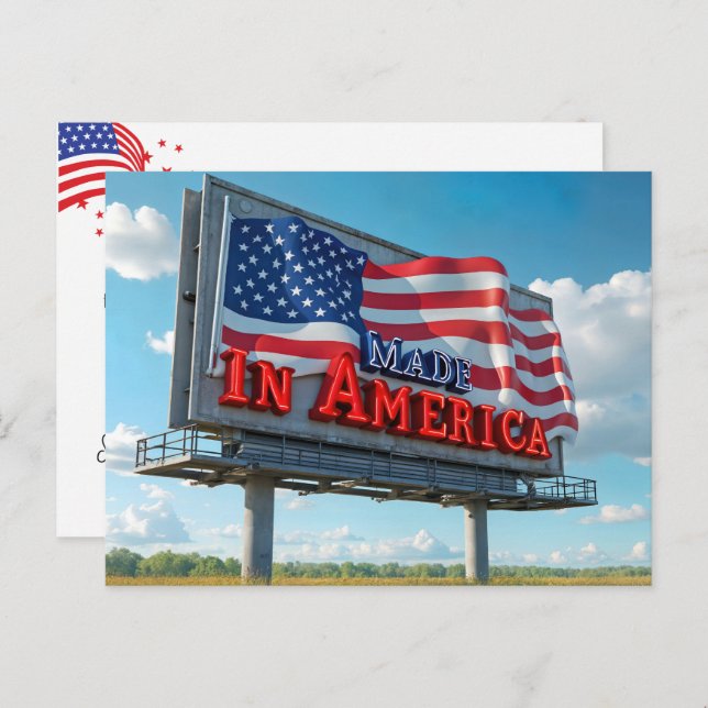 Made In America Billboard Postcard (Front/Back)