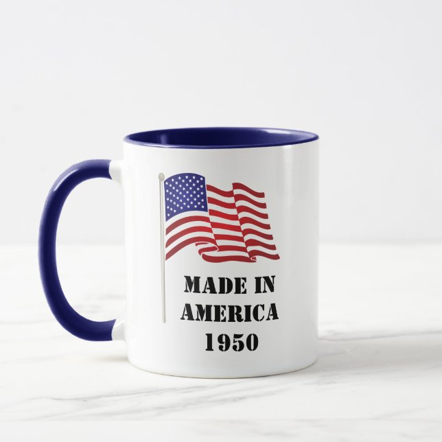 Made in America Birthdate Mug (Left)