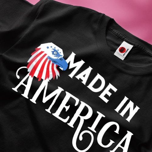 Made in america Bold eagle red white and blue T_Shirt