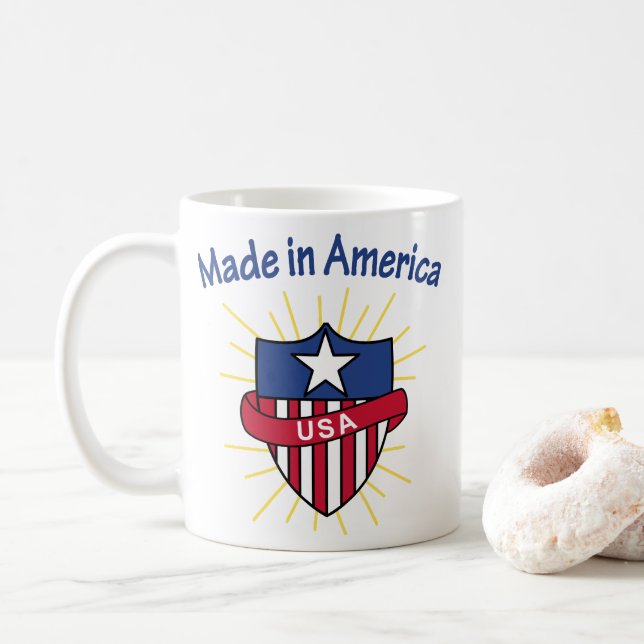 Made In America Coffee Mug (With Donut)