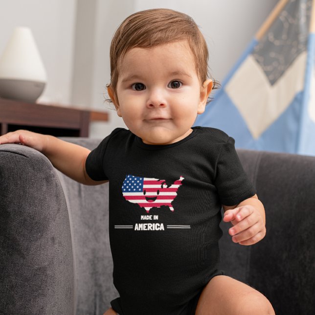 "Made in America" Personalized Baby Bodysuit (Creator Uploaded)