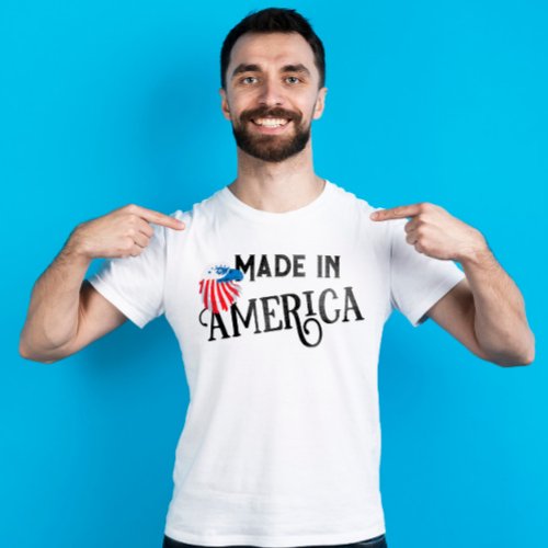 Made in america Red white and blue eagle T_Shirt