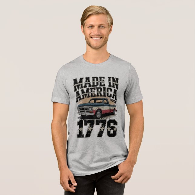 Made In America Since 1776 Tri-Blend Shirt (Front Full)