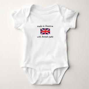 made in America with British parts Baby Bodysuit