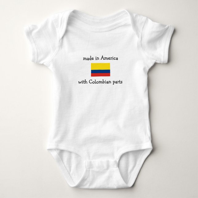 made in America with Colombian parts Baby Bodysuit (Front)