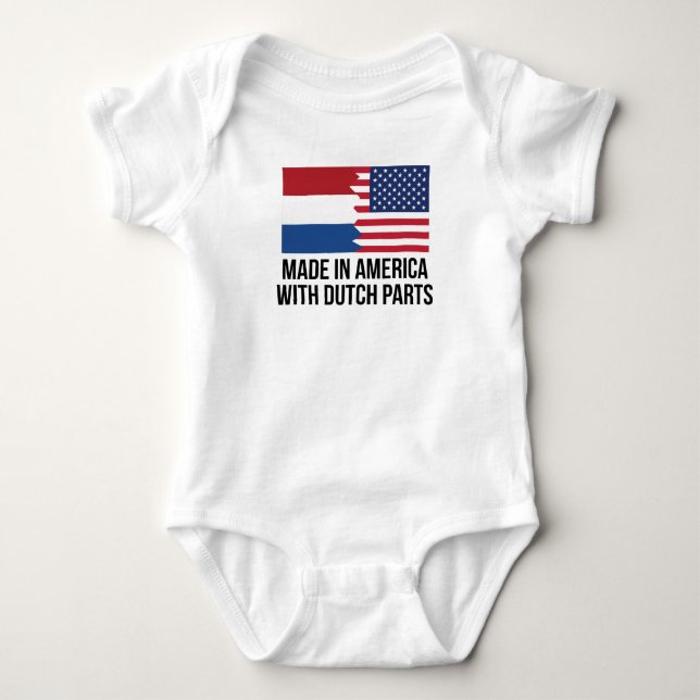 Made In America With Dutch Parts Baby Bodysuit (Front)