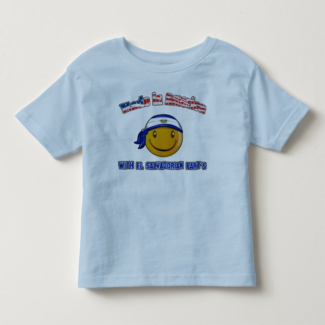 Made in America with El Salvadorian part's Toddler T-shirt (Front)