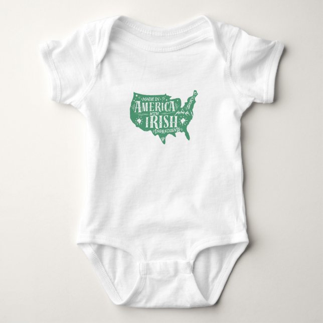 Made In America with Irish Ingredients Baby Bodysuit (Front)