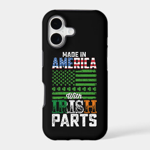 Made in America with Irish Parts St Patrick's Day iPhone 17 Case