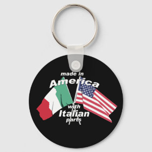 Made In America With Italian Parts Keychain