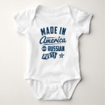Made In America With Russian Parts Baby Bodysuit at Zazzle