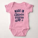 Made In America With Scottish Parts Baby Bodysuit at Zazzle