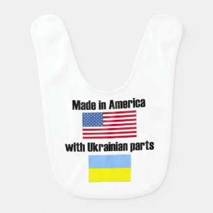 Made In America With Ukrainian Parts Baby Bib
