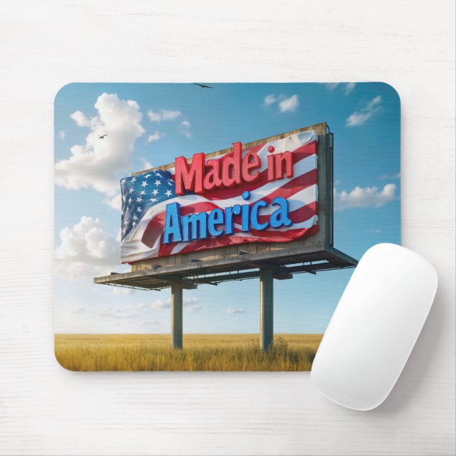 Made In American Billboard Mouse Pad (With Mouse)