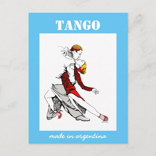 Made in Argentina Tango Postcard