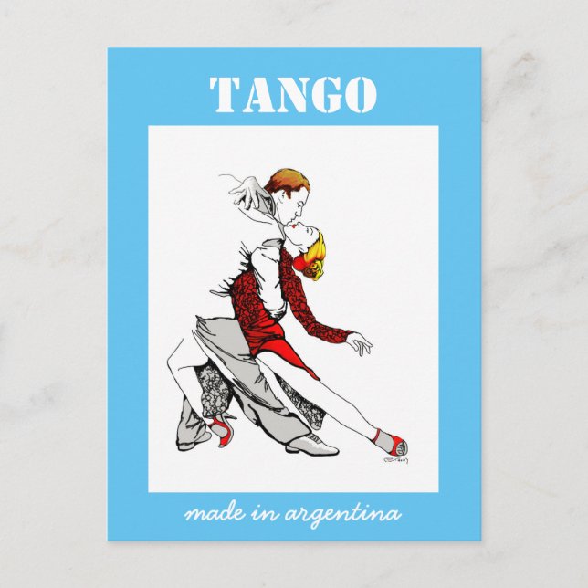 Made in Argentina Tango Postcard (Front)