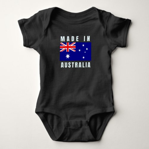 made in australia baby bodysuit