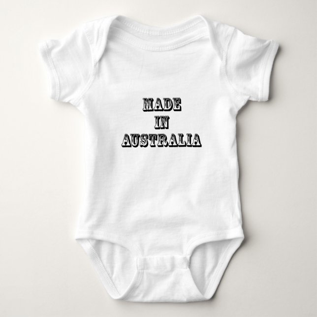 made in australia baby bodysuit (Front)