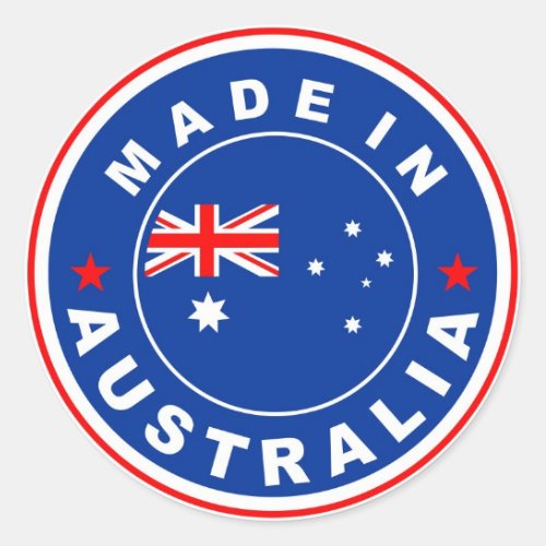 made in australia country flag label